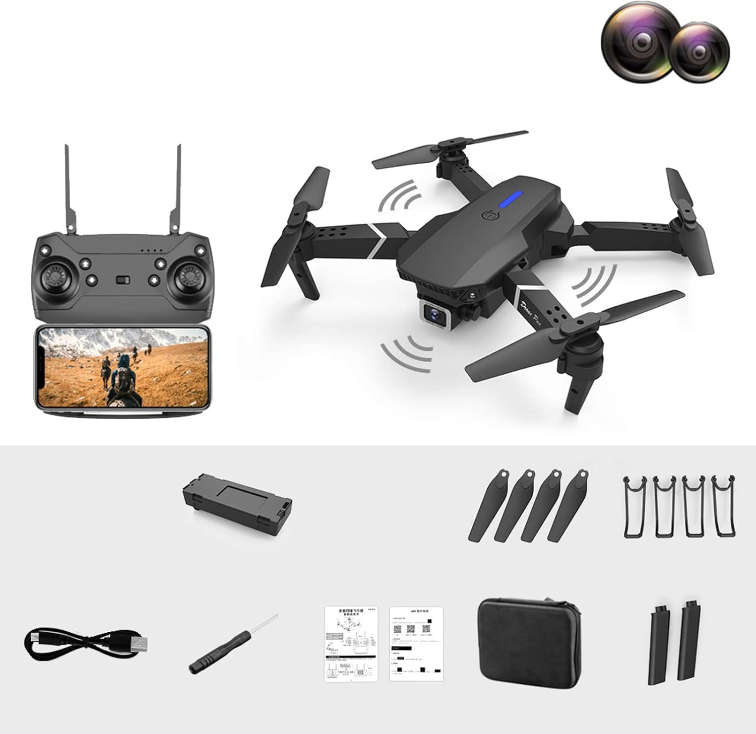 Dron con Doble Camara 4K